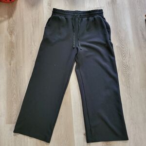 ​Rae Mode 3XL Black Wide Leg Knit Sweatpants Lounge Pants Draws.